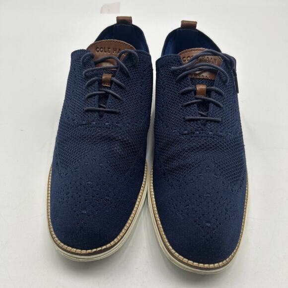 Cole Haan Original Grand Men’s 13M Dress Casual Shoes Navy Stitchlite Wingtip main image 5